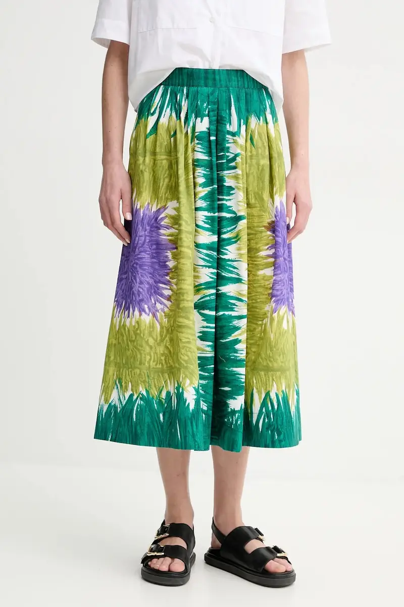 gonna in cotone colore verde 2515101036600