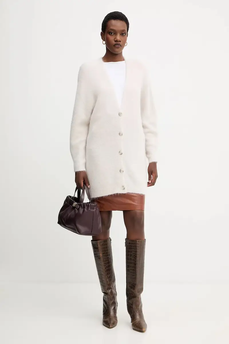 gonna in pelle PAPAILE Marrone miniatura 2