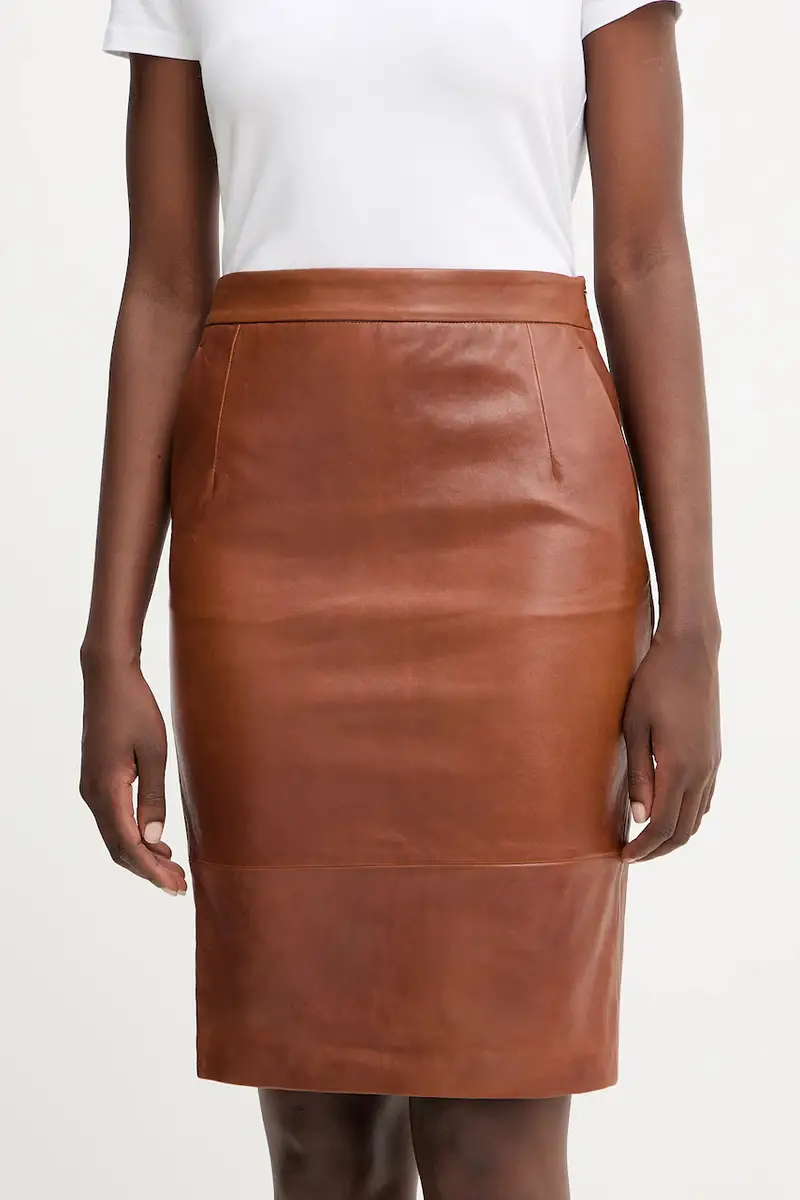 gonna in pelle PAPAILE Marrone