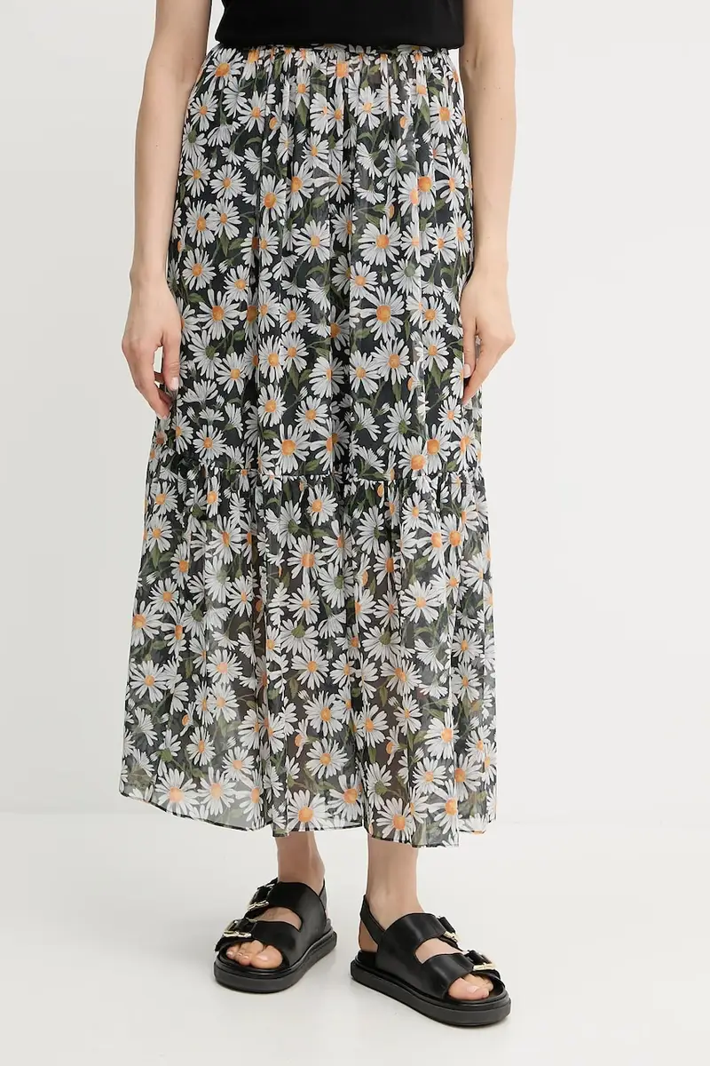 gonna in seta colore nero 2515101013600