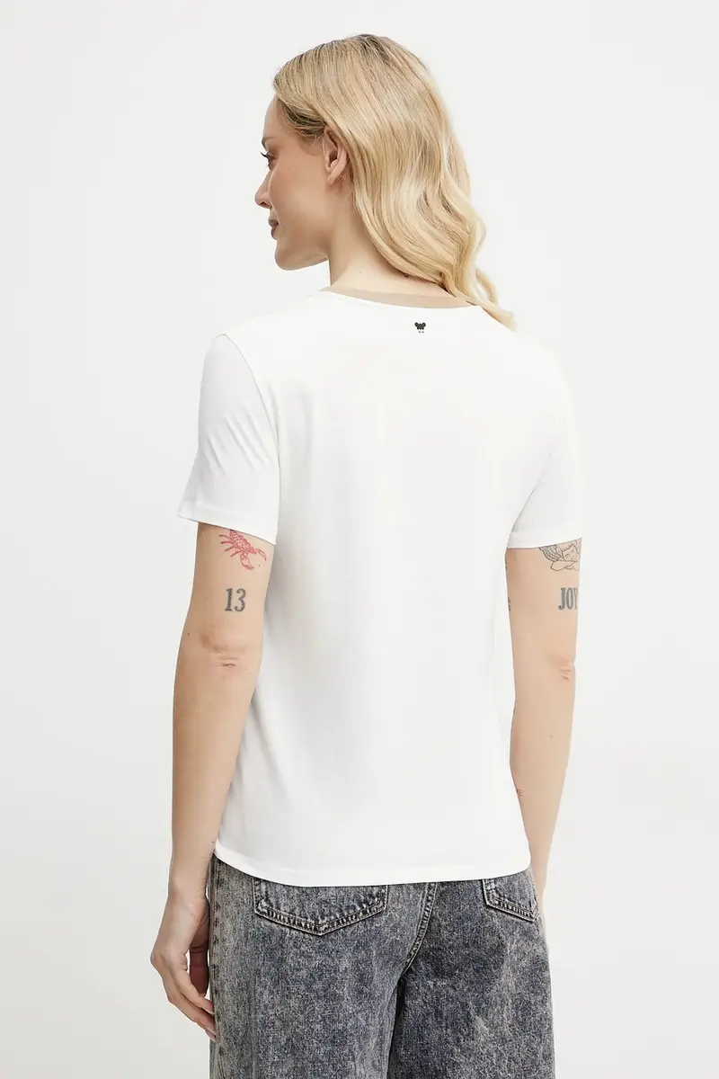 maglietta in cotone donna colore bianco 2515971051600 miniatura 3