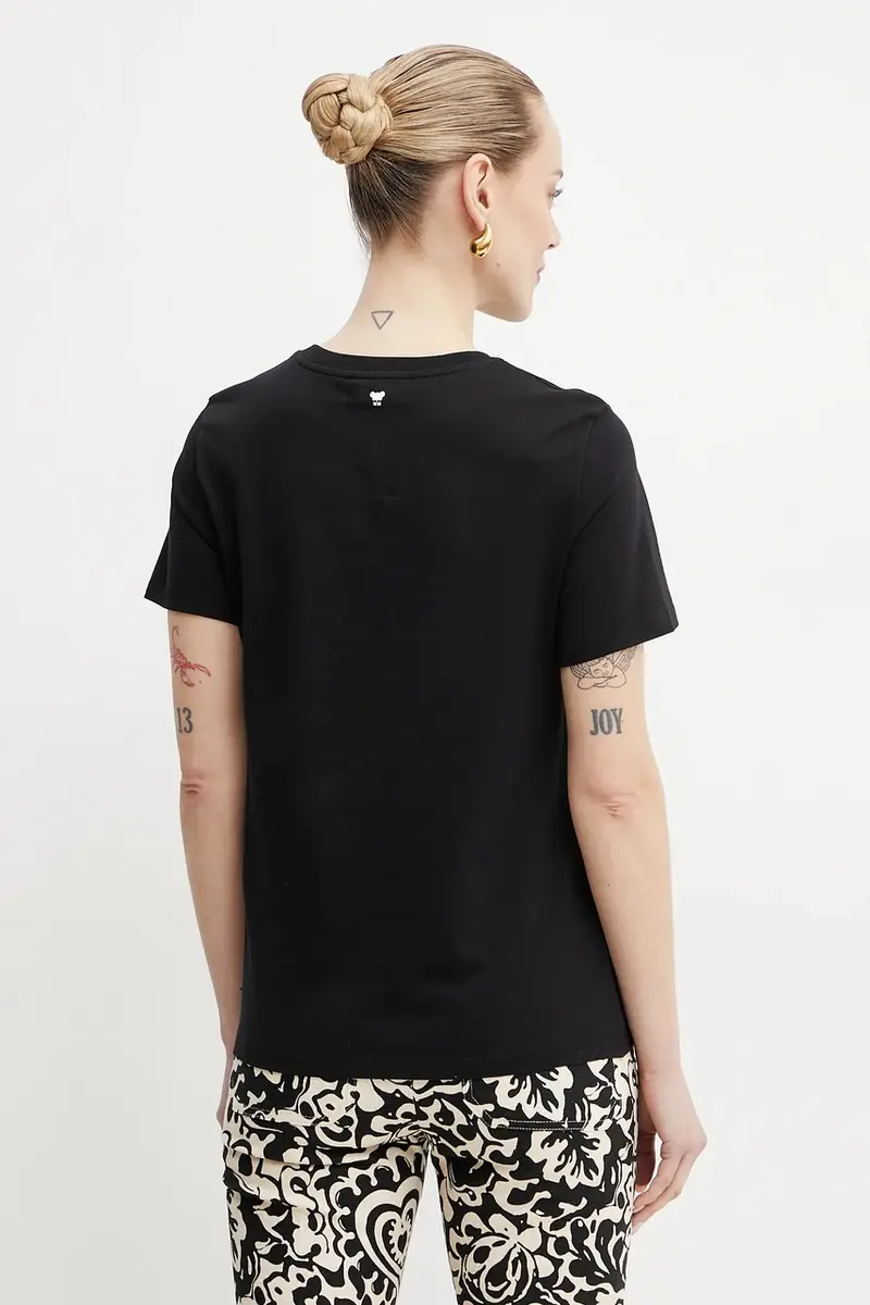 maglietta in cotone donna colore nero 2515971051600 miniatura 3