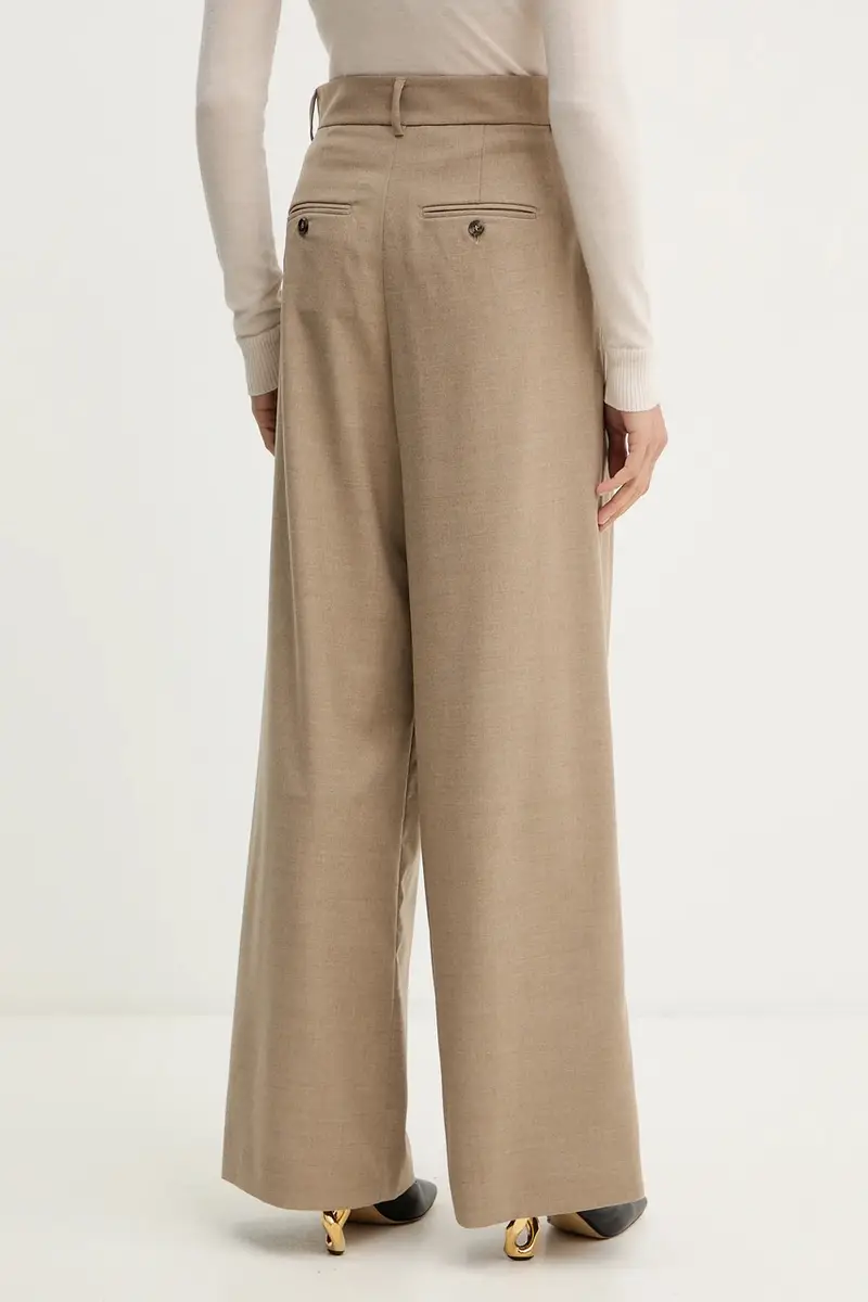pantaloni con lana GLOBALE colore beige 2525136162600 miniatura 3