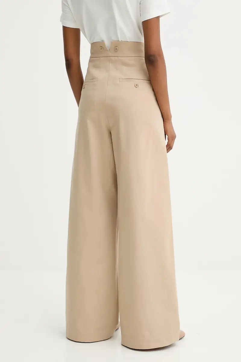 pantaloni in cotone ALFEO donna colore beige 2525136101600 miniatura 3