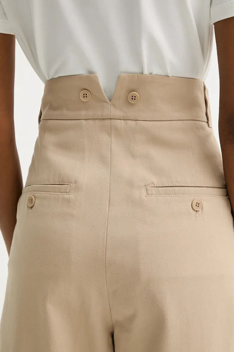 pantaloni in cotone ALFEO donna colore beige 2525136101600 miniatura 4