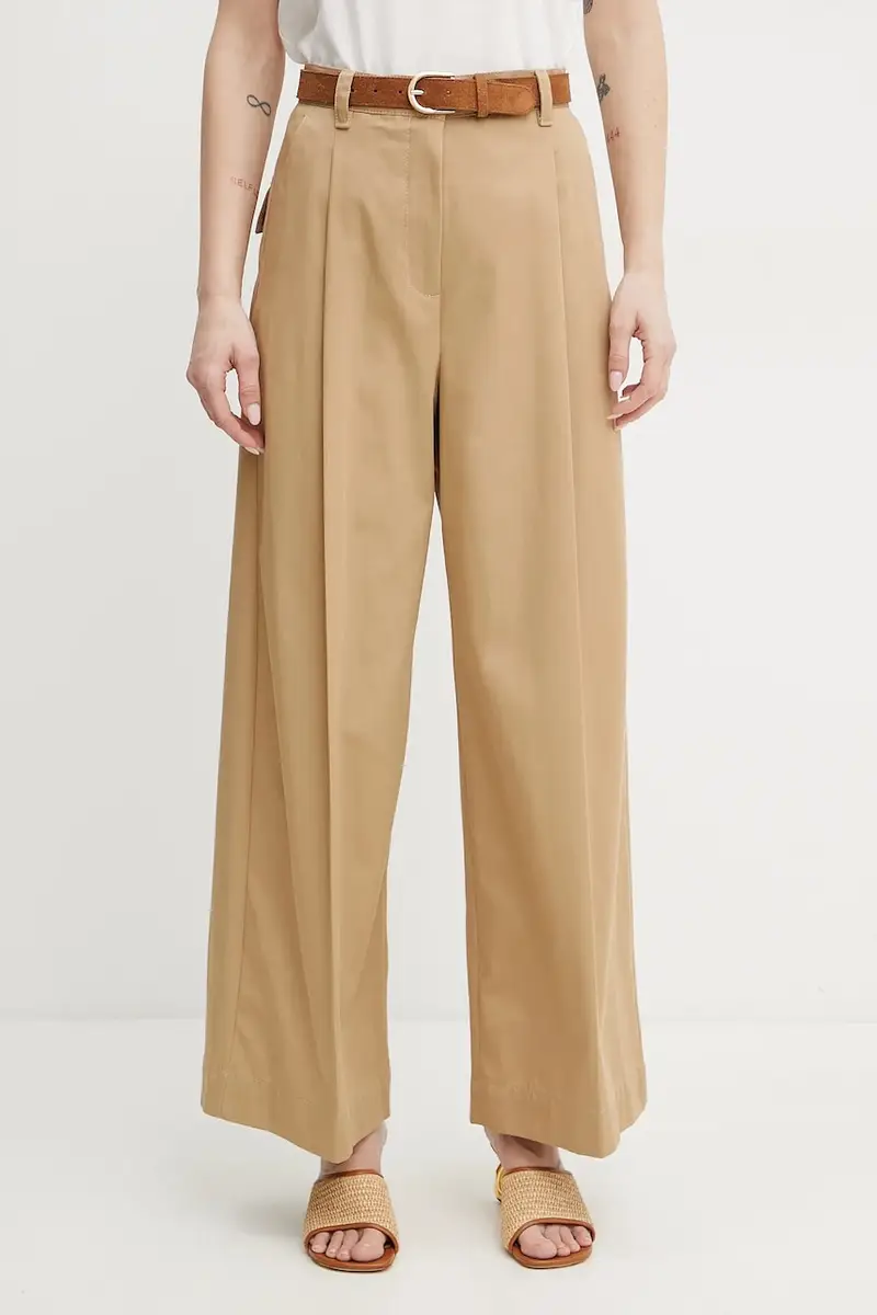 pantaloni in cotone donna colore beige 2515131121600