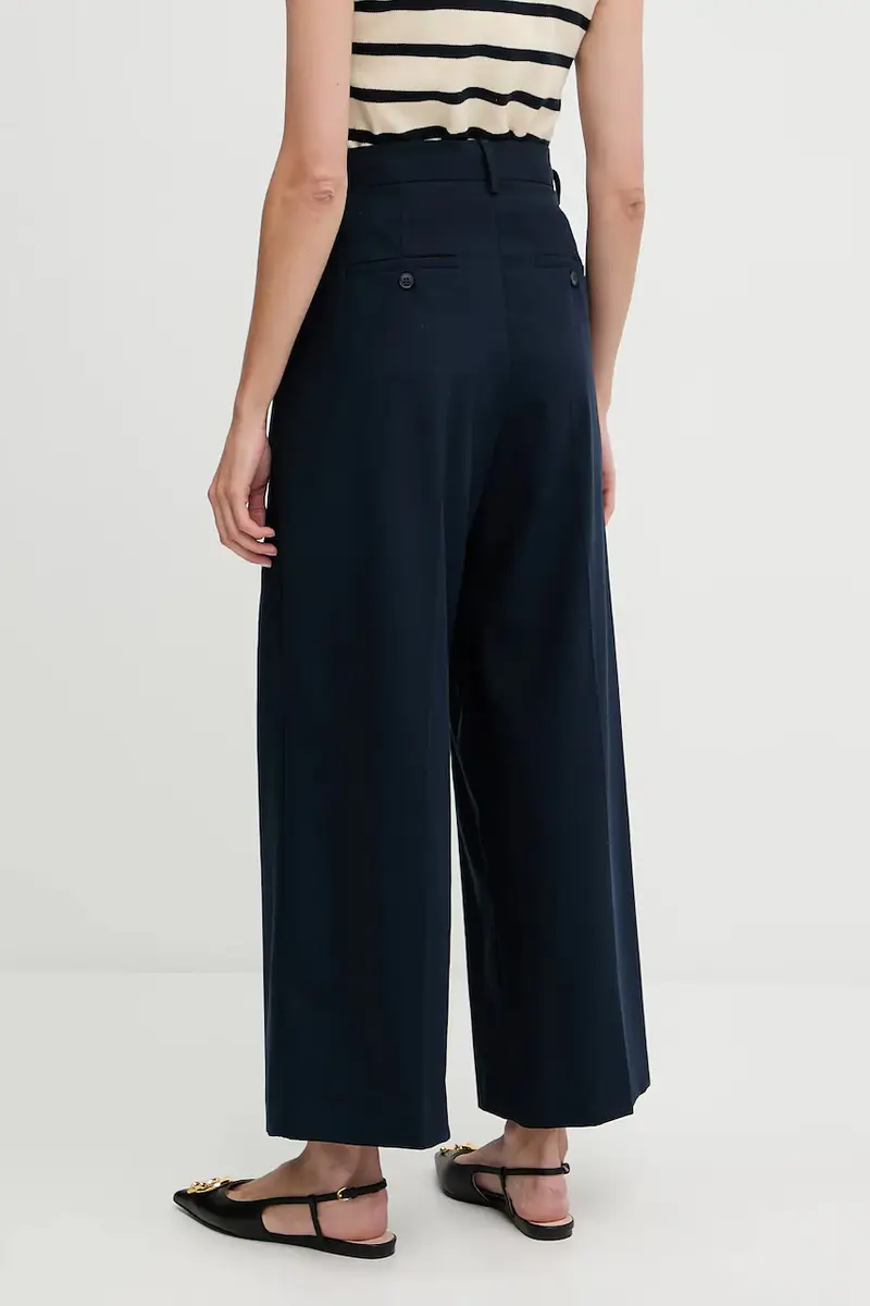 pantaloni in cotone VETTURA donna colore blu navy 2525136121600 miniatura 3