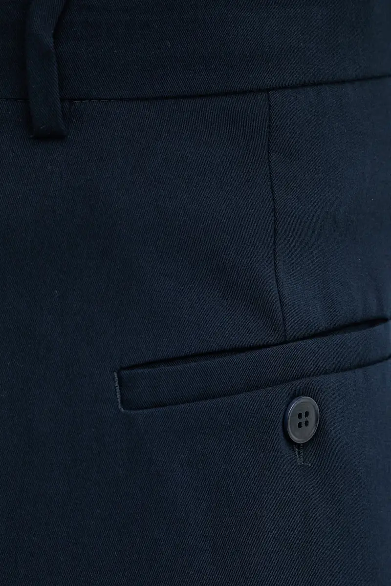 pantaloni in cotone VETTURA donna colore blu navy 2525136121600 miniatura 4