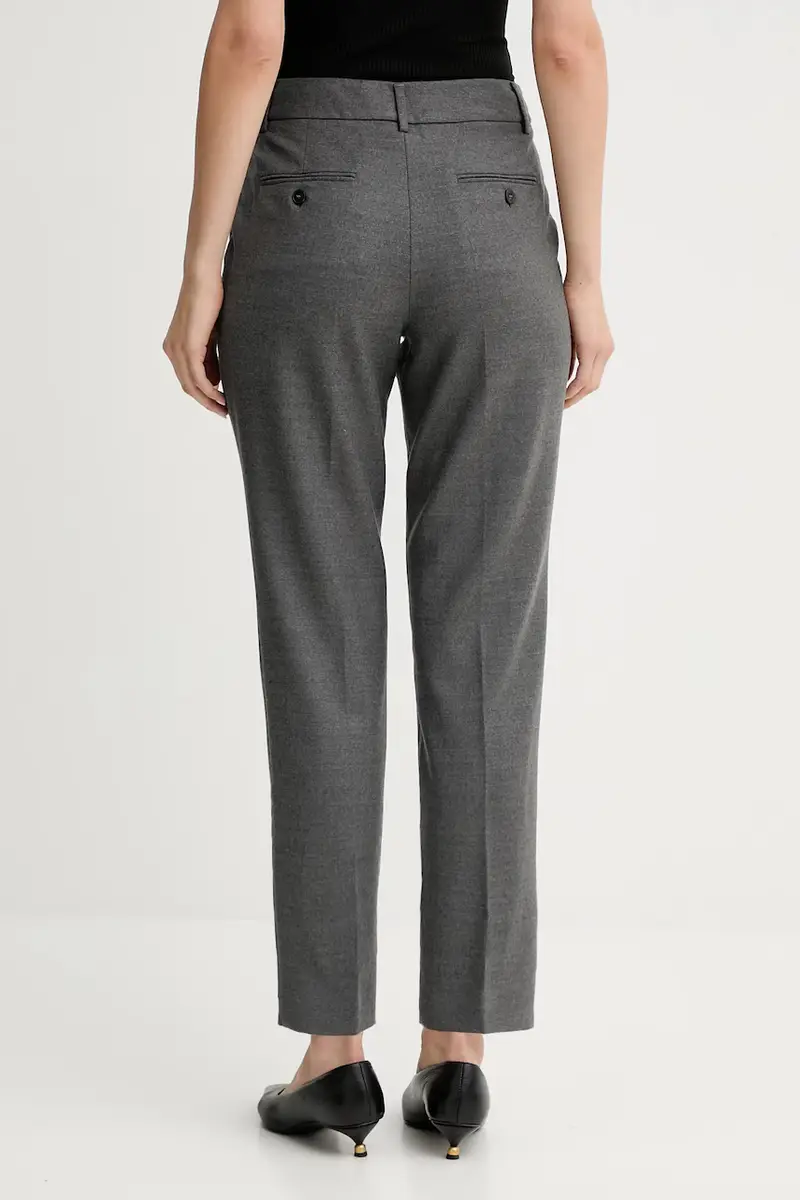 pantaloni in misto lana CALDAIA donna colore grigio 2525136152600 miniatura 3