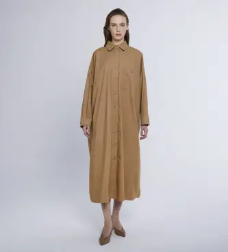 per donna 2425226121650 Abito Siberiano marrone (M), Casual, Cotone, Manica lunga