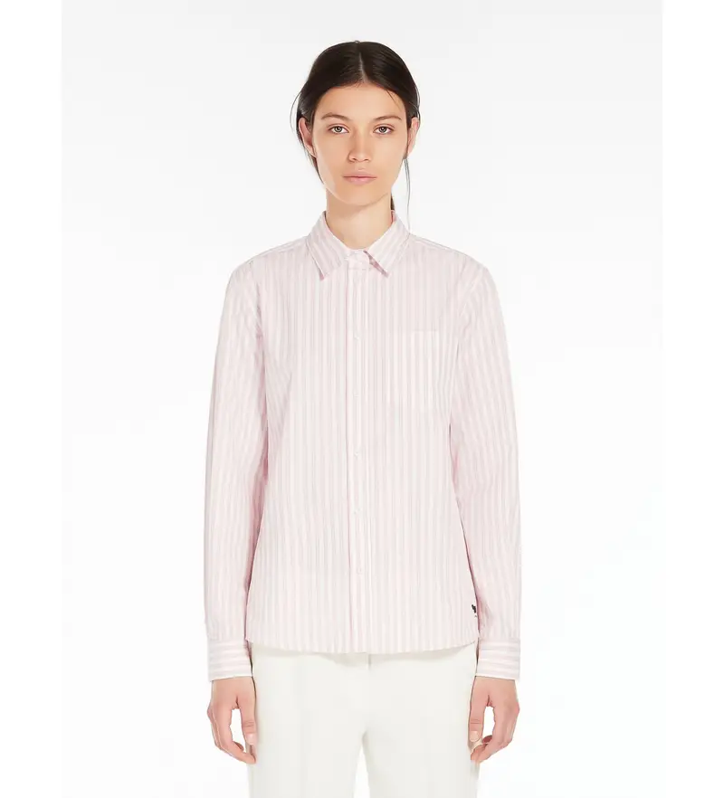 per donna. 2515111081600 Camicia in popeline di cotone rosa Bahamas (38), Casual, Manica lunga