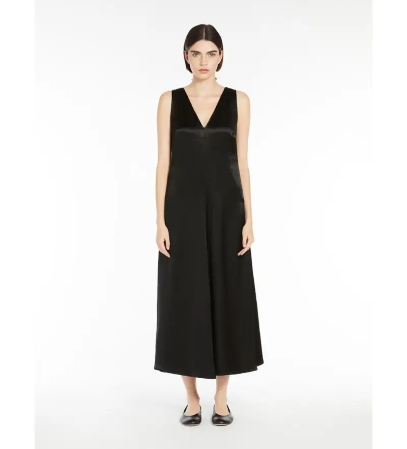 per donna 2515221081600 Abito Cima Nero (38), Casual, Acetato, Senza maniche / cinghie