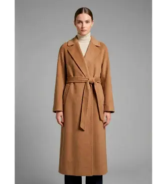 per donna 2525016082600 Cappotto tempera, beige marrone (38), Casual, Lana