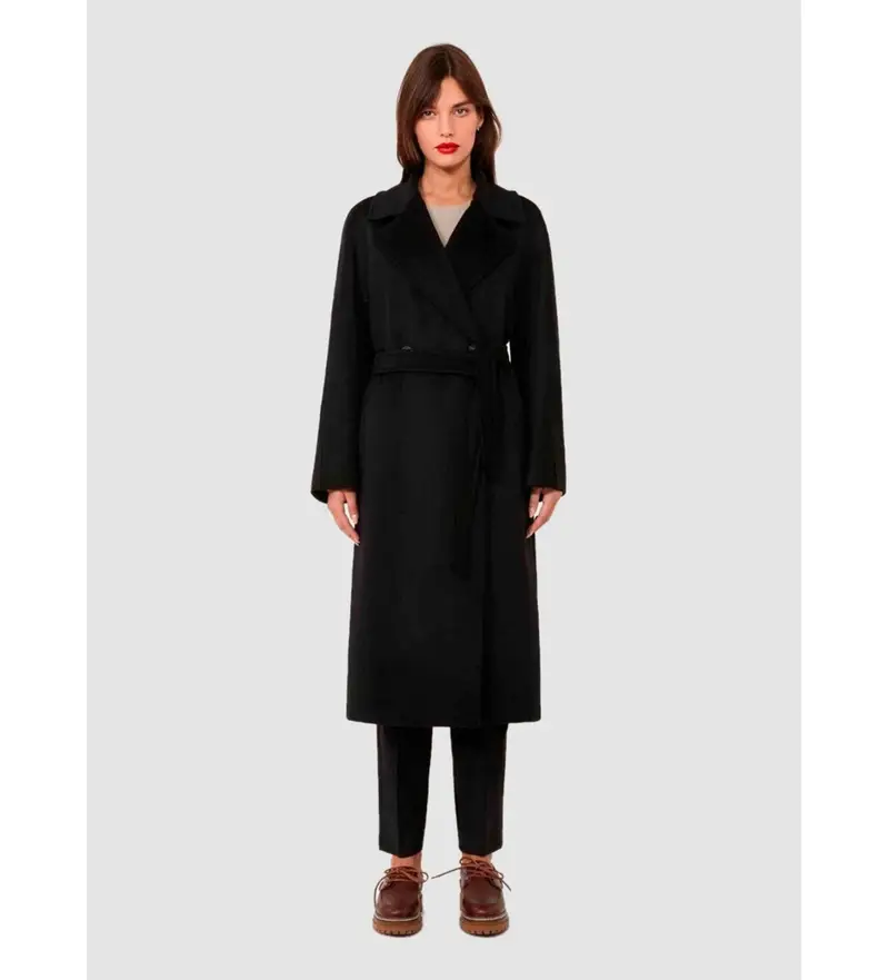 per donna. 2525016102600 Rivestimento in resina nera (40), Nero, Casual, Lana