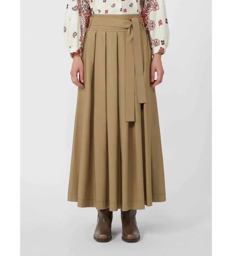 per donna 2525106011600 Gonna beige in agiate (S), Casual, Cotone