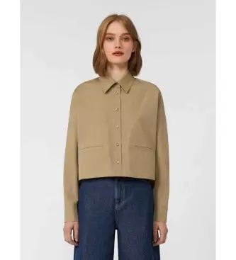 per donna 2525116031600 Camicia Svago marrone (L), Casual, Cotone