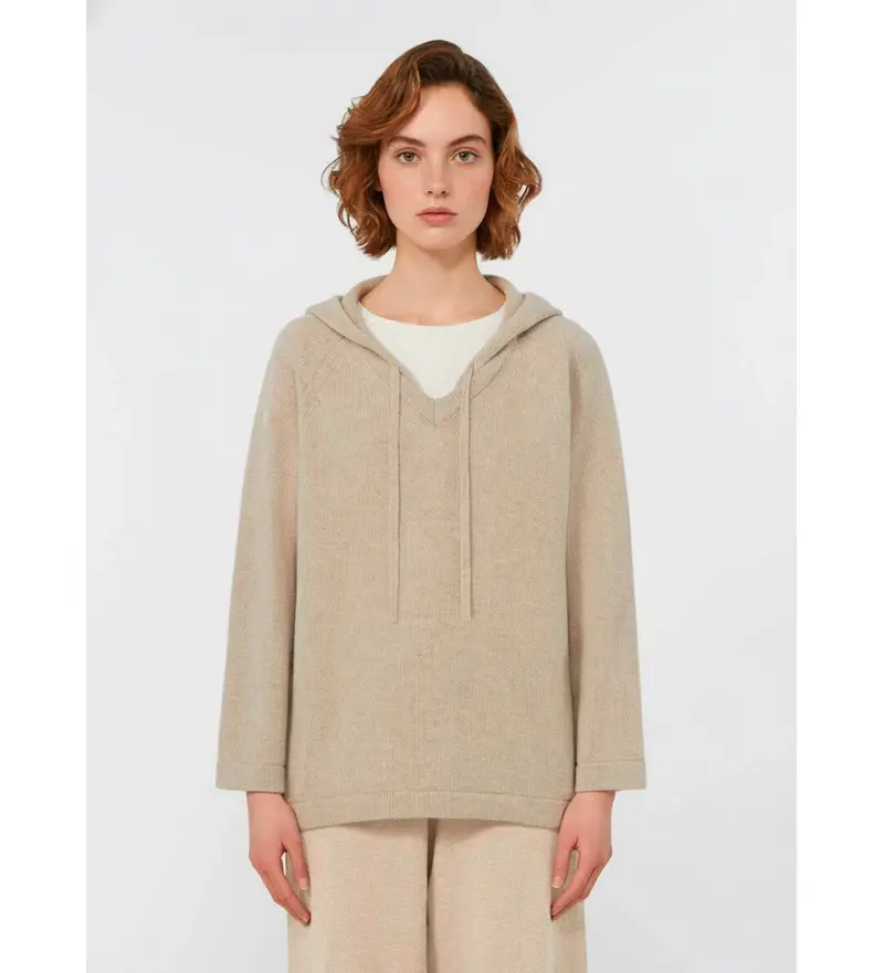 per donna 2525366162600 Maglione beige Ghianda (S), Casual, Lana