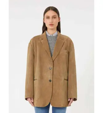 per donna 2525446071600 Giacca oversize Rolanda marrone (L), Casual, Pelle