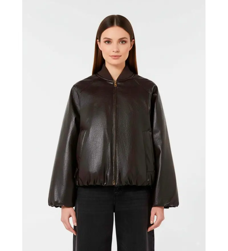 per donna 2525486042600 Giacca marrone potente (38), Casual, Viscosa