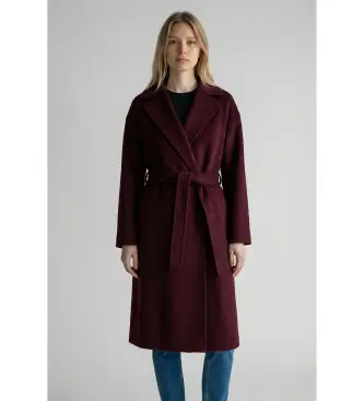 per donna 2615011011600 Trench coat Wkdcivada color granato (38), Casual, Granata, Lana
