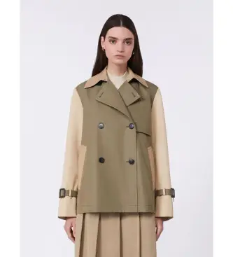 per donna 2615021051600 Trench verde Wkdbiglia (38), Casual, Cotone