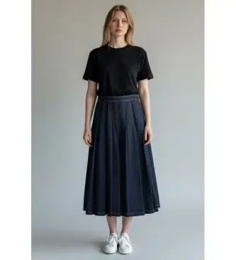 per donna 2615101071600 Gonna blu Wkdovale (38), Casual, Cotone, Denim