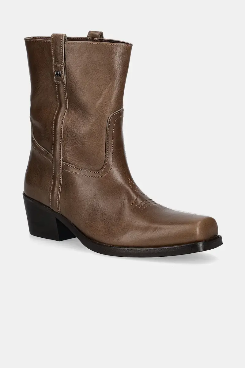 stivaletti alla caviglia in pelle Ranch donna colore marrone 2525796034600