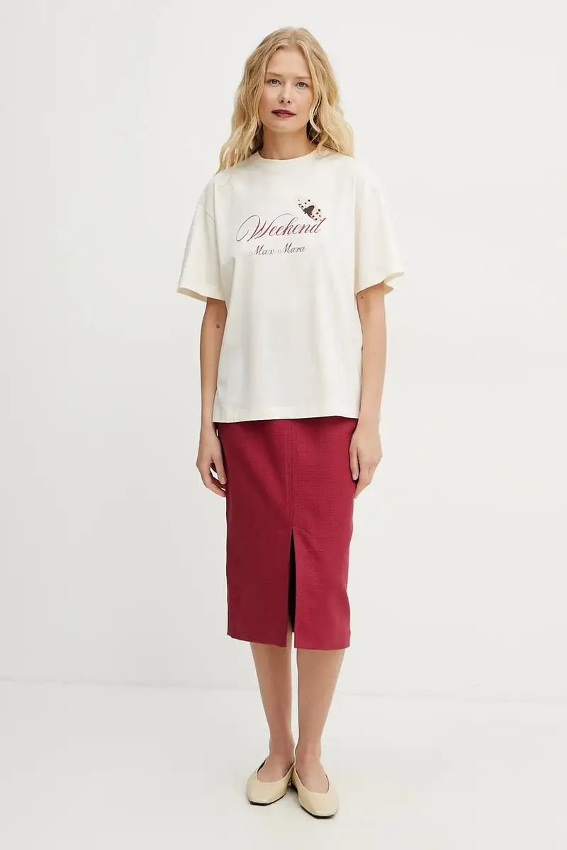 Weekend Max Mara T-shirt Donna Beige 3292511 miniatura 2