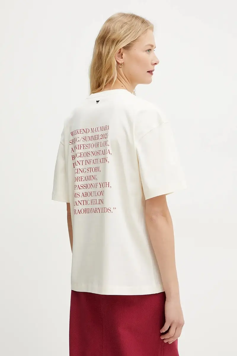 Weekend Max Mara T-shirt Donna Beige 3292511 miniatura 3
