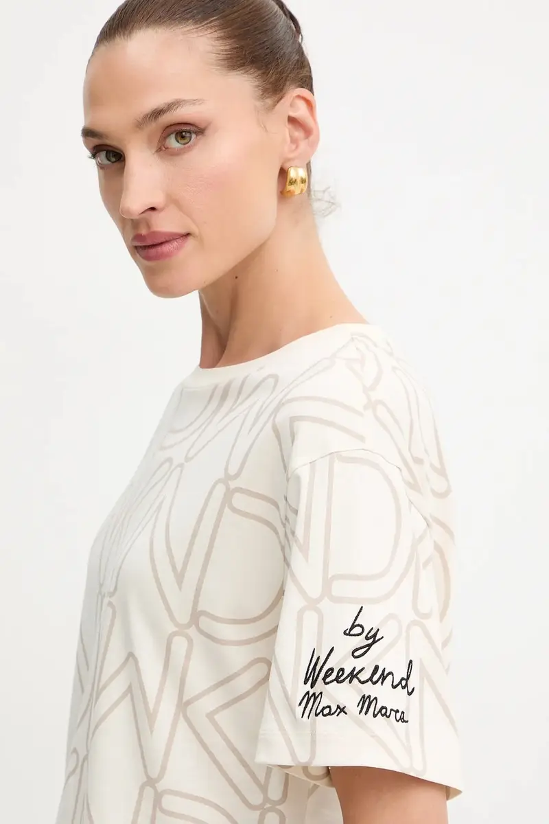 Weekend Max Mara T-shirt Donna Beige 3840071 miniatura 4
