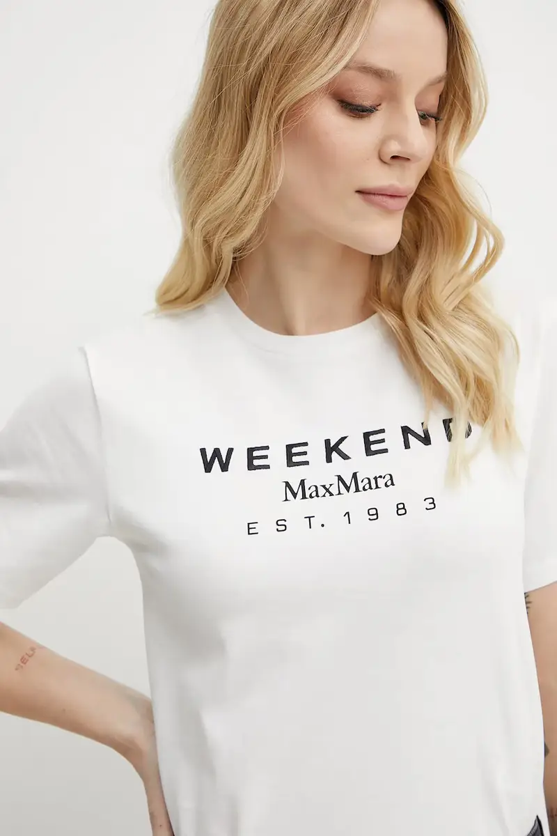 Weekend Max Mara T-shirt Donna Bianco 3124410 miniatura 4