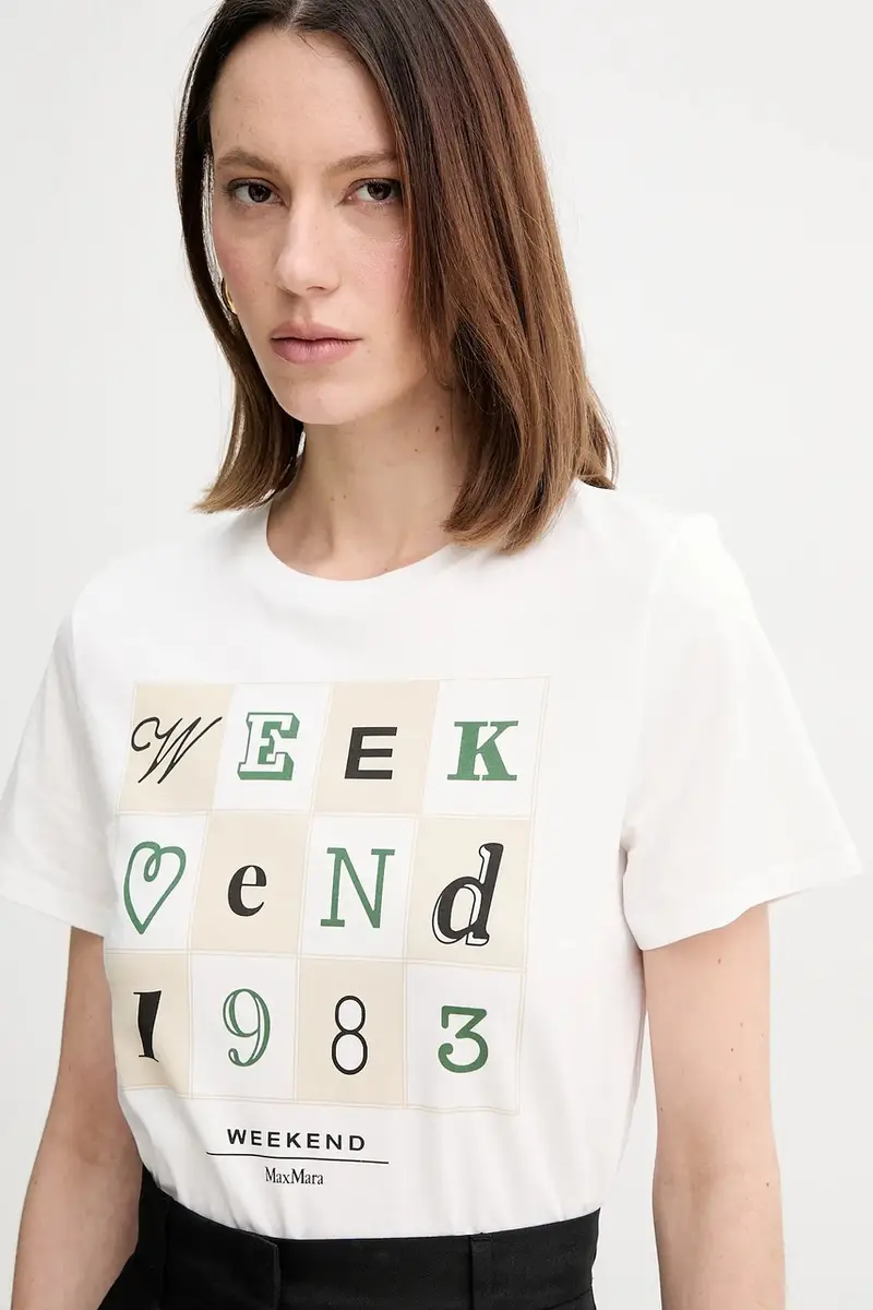 Weekend Max Mara T-shirt Donna Bianco 3124408 miniatura 4