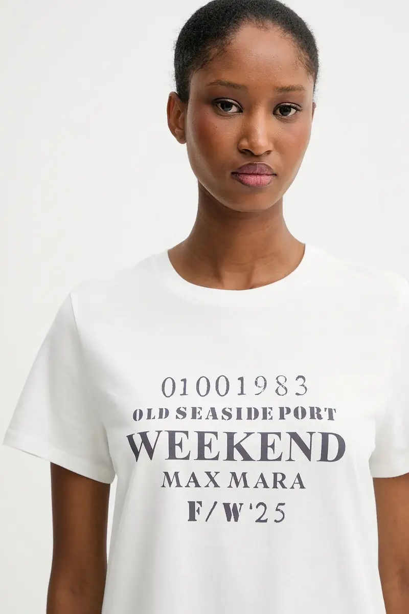 Weekend Max Mara T-shirt Donna Bianco 3840577 miniatura 4