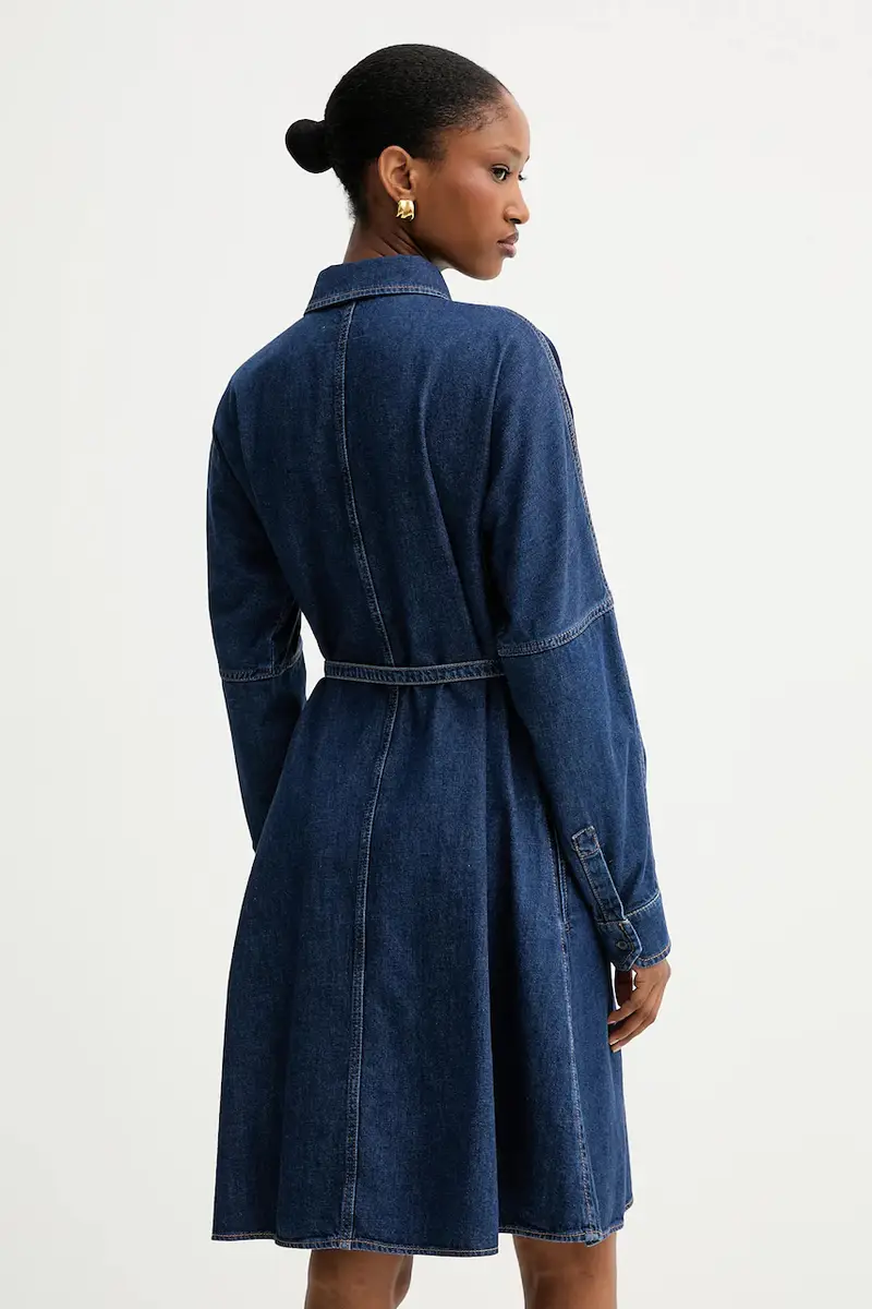 vestito di jeans BALENIO colore blu navy 2525226081600 miniatura 3