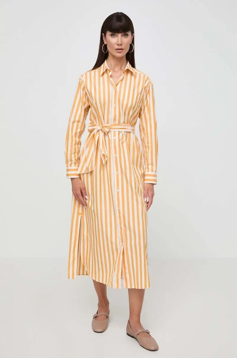 vestito in cotone colore arancione