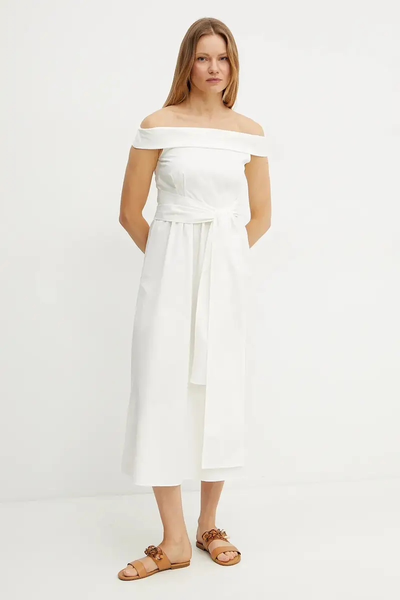 vestito in cotone colore beige 2515221036600