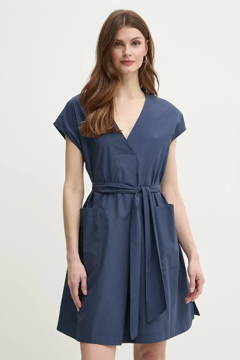 vestito in cotone colore blu navy 2515221132600