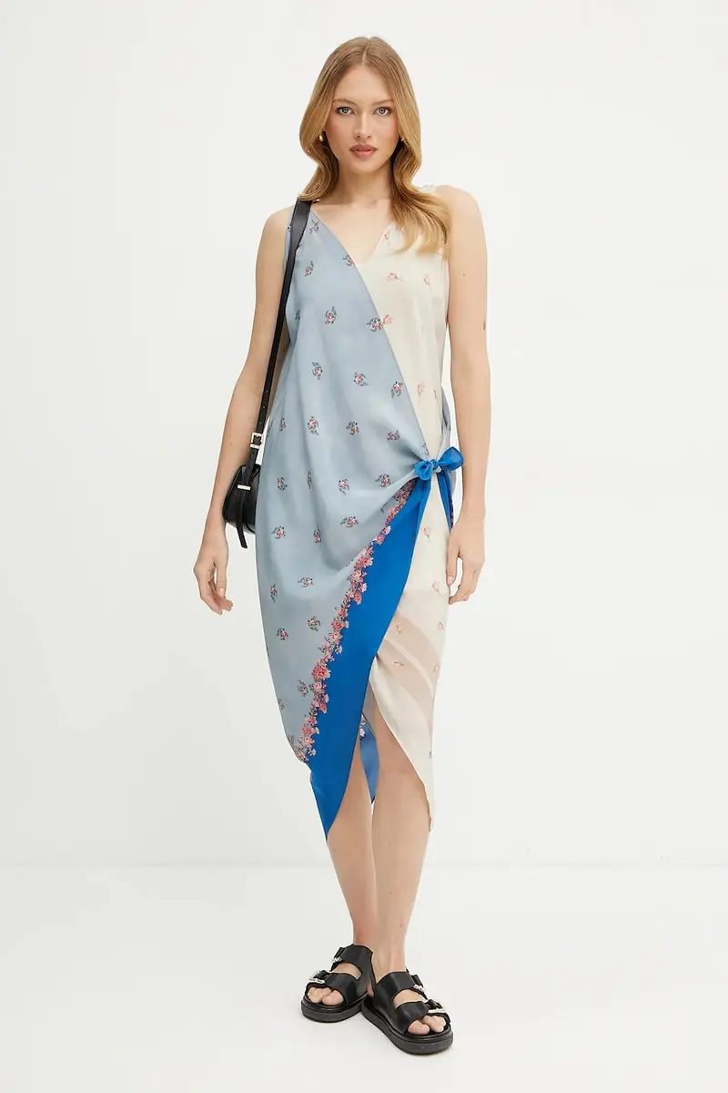 vestito in seta colore blu 2515221232600