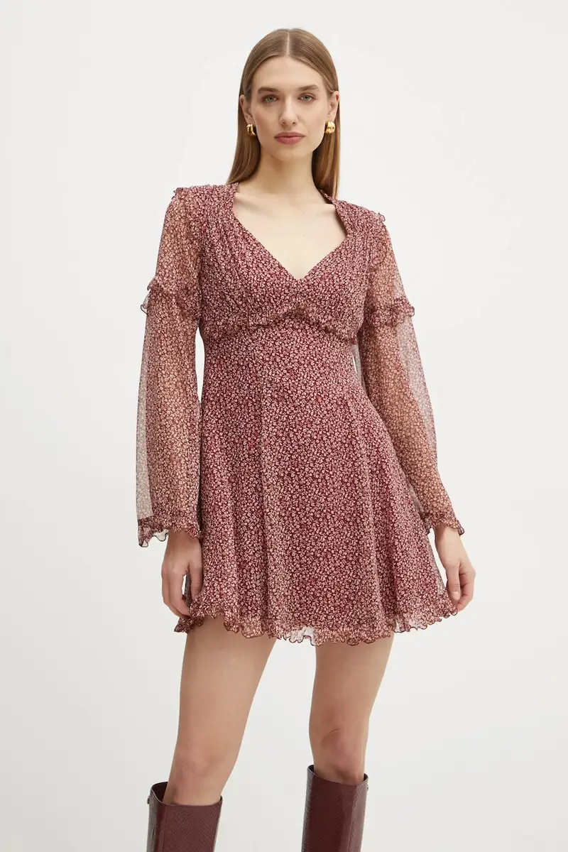 vestito in seta colore granata 2425226013600