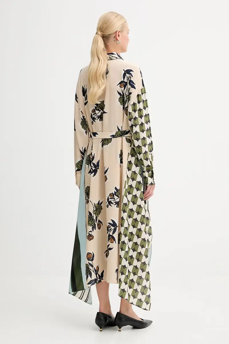 vestito in seta PASSO colore beige 2525226022600 miniatura 3