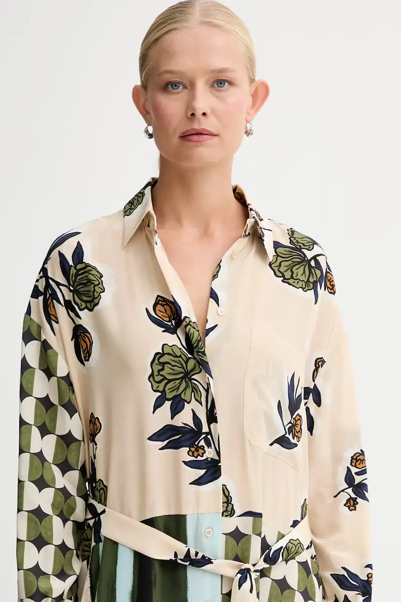 vestito in seta PASSO colore beige 2525226022600 miniatura 4