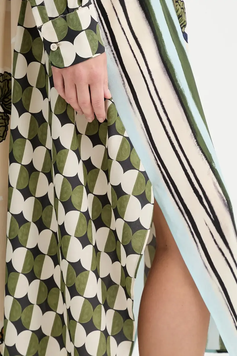 vestito in seta PASSO colore beige 2525226022600 miniatura 5