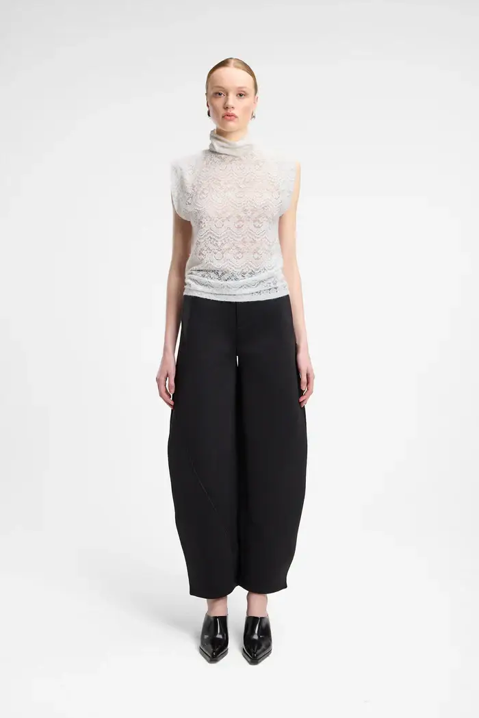 Pantalone balloon in neoprene nero miniatura 2