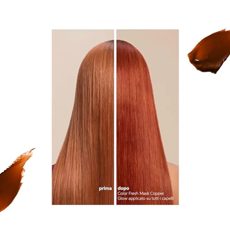 Wella Professionals COLOR FRESH MASKS Copper Glow Mask | Maschera Colorata Capelli, Tintura Semipermanente | Trattamento Rinfrescante Colore Temporaneo | Per Tutti i Tipi di Capelli, 500ml miniatura 3
