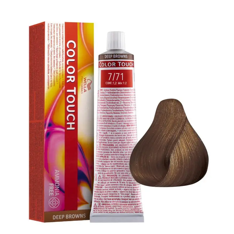 Professionals Color Touch Tintura per Capelli Semipermanente Senza Ammoniaca 7/71 60 ml