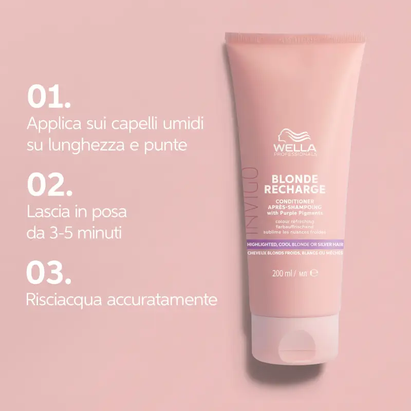Invigo INVIGO BLONDE RECHARGE Cool Color Refreshing Conditioner - Capelli colorati miniatura 4
