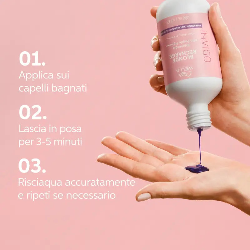 Invigo INVIGO BLONDE RECHARGE Cool Neutralizing Shampo - Shampoo capelli colorati, Capelli colorati miniatura 4