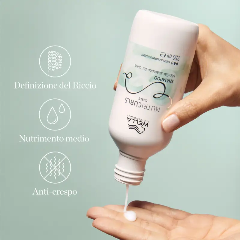 Nutricurls NUTRICURLS Micellar Shampoo for Curls - Shampoo capelli ricci, Capelli ricci miniatura 2