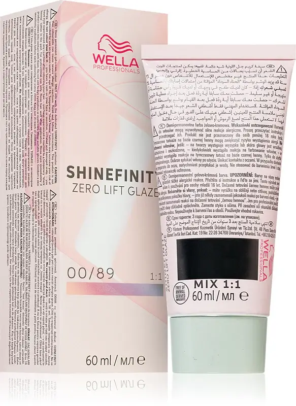 Tintura per capelli inglese Wella Shinefinity Zero Lift Glaze 60ml 00/89 | Blu