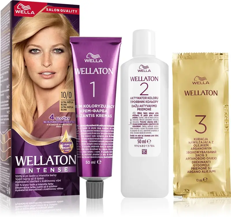 Wellaton Intense tinta permanente per capelli con olio di argan colore 10/0 Biondo chiarissimo